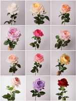 YM YM Künstliche Rosenblume Seidenrose Einzelner Stiel Langer Stiel Hochwertig für Hochzeits-Blumenarrangements Großhandel