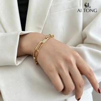 Modernas Pulseras de Cadena con Eslabones de Acero Inoxidable Chapadas en Oro de 18K, con Forma de Estrella de Mar y Corazón, Multi Estilo, Elegantes, Resistentes al Agua, para Mujer, Regalo