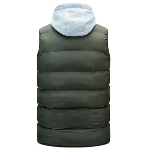 Logo personnalisé hiver matelassé <span class=keywords><strong>sans</strong></span> manches veste <span class=keywords><strong>grande</strong></span> <span class=keywords><strong>taille</strong></span> hommes <span class=keywords><strong>gilet</strong></span> gilets à capuche vers le bas bouffant hommes <span class=keywords><strong>gilet</strong></span> - Product Image 3