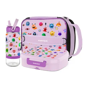 NEW DESIGN Cute Kids Bento Lunch Box With Water Bottle And Lunch Bag Sets Bpa Free Eco-friendly Lunch Box Kids