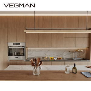 Armadi da <span class=keywords><strong>cucina</strong></span> con finitura in melamina opaco di lusso moderno per la casa e la <span class=keywords><strong>cucina</strong></span> in stile appartamento individuali - Product Image 4