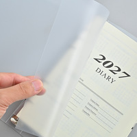 Calendriers à feuilles mobiles A5 2027, classeur à 6 anneaux, avec intercalaires transparents en PVC mat