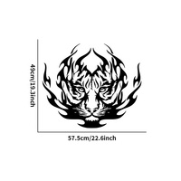 Autocollant de capot de voiture en vinyle auto-adhésif, motif tigre, écologique, imperméable, résistant aux rayures, découpé à la forme, pour un ajustement universel