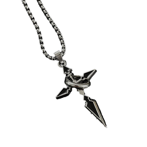 Collier tendance en chaîne de titane avec pendentif croix <span class=keywords><strong>Zero</strong></span> <span class=keywords><strong>Saber</strong></span> pour fans d'anime et bijoux de cosplay - Product Image 1