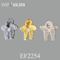 Mini cadeaux de naissance au crochet 100 % coton 8,5x9 cm – Design élégant et simple pour cadeaux DIY et fêtes de baptême