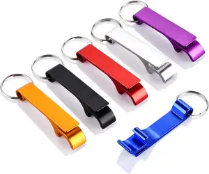 Cheap Aluminum Metal Bottle Opener Easy To Carry Keychain Beverage Beer Bottle Openers