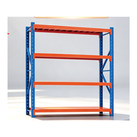 Étagère de stockage industrielle BOXUE 200 kg en acier perforé sans boulons, rayonnages industriels à poteaux, revêtement électrostatique en poudre