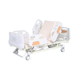 Lit de soins à domicile en acier <span class=keywords><strong>durable</strong></span> lit de soins infirmiers ICU équipement médical ABS à trois fonctions garantie manuelle électrique de 3 ans pour l'hôpital - Product Image 1