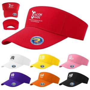 Casquettes à visière de sport en gros, visières ajustables en coton uni pour le cyclisme, le <span class=keywords><strong>tennis</strong></span> et le golf en extérieur - Product Image 2
