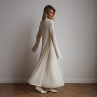 Robe pull tricotée unie à col en V coupe classique, nouvelle collection automne, élégante, pour femme, vente en gros pour boutiques, ensemble une pièce