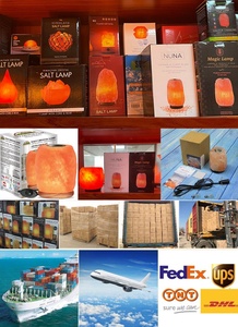 Base de madera auténtica lámpara de sal del Himalaya natural USB lámpara de roca de sal luz nocturna para decoración del hogar y regalo - Product Image 6