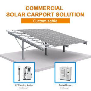 Carport en acier Montage Auvent Toit ouvrant Station d'ombrage Garages en acier Abri de voiture photovoltaïque - Product Image 2