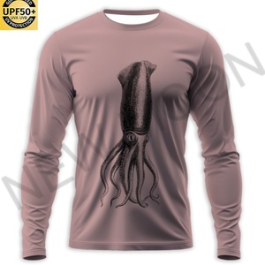เสื้อตกปลาผู้ชายแขนยาว UPF50+ ระบายอากาศ แห้งเร็ว กันแดด ปรับแต่งได้ พิมพ์ลายแบบซับลิเมชั่น ชุดตกปลา - Product Image 4