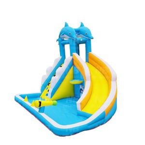 Hikeon Jumping Dear Aire <span class=keywords><strong>de</strong></span> <span class=keywords><strong>jeux</strong></span> gonflable pour enfants avec toboggan aquatique élastique, château trampoline et piscine, en nylon durable, 366x300x297cm - Product Image 1