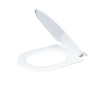 Siège de toilette rond en plastique confortable avec charnières à fermeture douce et fonction de dégagement rapide pour une installation sans tracas - Product Image 1