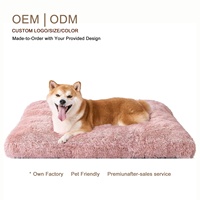 Promotion exceptionnelle : lits orthopédiques pour chiens en peluche rectangulaires, luxueux, moelleux, confortables, antidérapants, amovibles et lavables.
