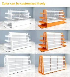 Popular Custom Retail Store Floor Shoe Clothing Display Stand/mdf Slatwall Display Rack Beauty Supply Store Shelf