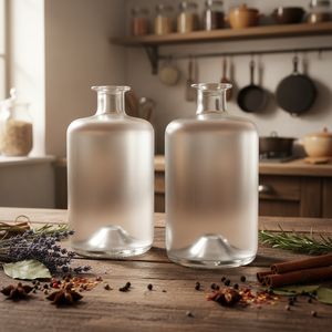 Bouteille en verre transparente de 750 ml, 700 ml, 70 cl, 1 litre pour spiritueux (brandy, gin, rhum, mezcal) – Vente directe usine Chine – Garrafas De Vidro Para Licor - Product Image 1