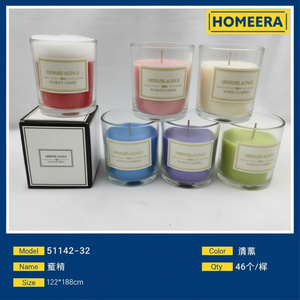 Commercio all'ingrosso 48 pezzi di candele colorate e profumate in scatola regalo D7xH8cm con colori assortiti - Product Image 1