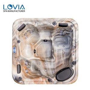 Garden Luxury Relax Bañera de hidromasaje Spa 5 personas Bañera de hidromasaje al aire libre Whirlpool y bañera con música - Product Image 4