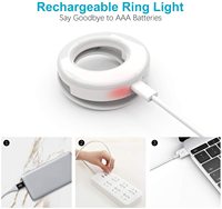 Bestseller Wiederaufladbares Tragbares LED-Selfie-Blitzringlicht mit Clip 3-Stufen Helligkeit Weißes ABS-Material Handy-Studio-Video