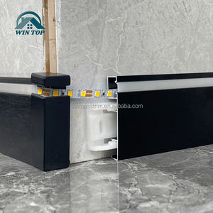 Plinthe en alliage d'aluminium montée sur le côté avec lumière LED Plinthe de <span class=keywords><strong>cuisine</strong></span> pour la chambre à coucher Plinthe d'éclairage en aluminium - Product Image 6