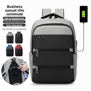Sac à dos multifonctionnel pour ordinateur portable avec fermeture éclair, idéal pour les étudiants et les navetteurs, nouveau sac à dos professionnel pour hommes, motif lettres tendance - Product Image 1