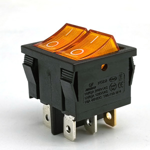 Kcd2 công nghiệp <span class=keywords><strong>Dual</strong></span> Rocker <span class=keywords><strong>Switch</strong></span> với thiết kế 250VAC Max. voltage on-off chức năng - Product Image 2