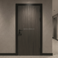 Porte intérieure coupe-feu 90 minutes, cadre en acier, battant en bois, pour hôtel et commerce, double certification CE BS476