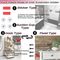 Support de perruque en plastique noir à maintien robuste – Outil de lavage, coiffage, emballage et stockage – Installation rapide et facile pour