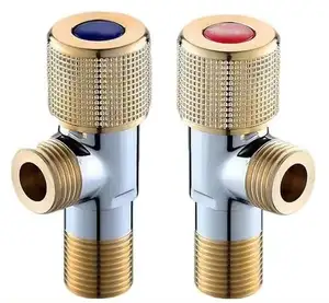 Durable Brass lengthened angle inlet valve thickened adjustable faucet accessories hot/cold water universal water heater 1/2