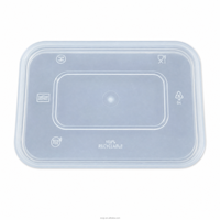 Conteneur alimentaire rectangulaire en PP de 1000 ml avec couvercle inviolable, boîte alimentaire à emporter, compatible micro-ondes, jetable, sans BPA, recyclable