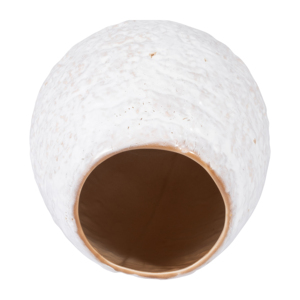 Vaso in ceramica rotondo testurizzato per decorazioni da soggiorno, centrotavola, composizioni floreali, stile classico - Product Image 5
