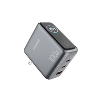 Chargeurs de téléphone GaN Miccell en gros, chargeur rapide 100W avec port USB-C et USB-A, chargeur mural universel avec écran d'affichage de charge