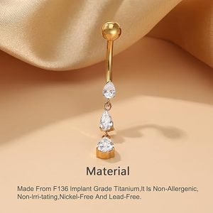 <span class=keywords><strong>Piercing</strong></span> all'<span class=keywords><strong>Ombelico</strong></span> BOCHI in Titanio Grado Impiantabile ASTM F136, Gioielli <span class=keywords><strong>per</strong></span> il Corpo da Donna, Vendita all'Ingrosso - Product Image 2