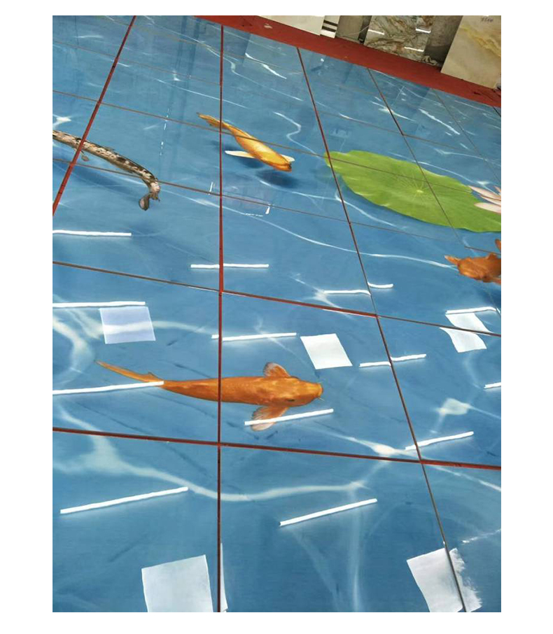 Cairan Anti Slip Gambar 3d kaca ubin keramik 60X60 panel dinding untuk latar belakang ubin lantai porselen Dekorasi Kolam renang