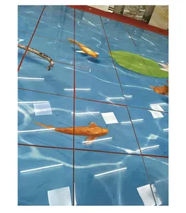 滑り止め液体3D写真ガラスセラミックタイル60X60壁パネル背景用磁器床タイル装飾スイミングプール