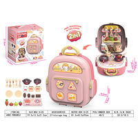 Lucky Toys enfants jeu de rôle maison jeu 2 en 1 éducatif Mini sac à dos en plastique ensemble d'outils médicaux Kit de cuisine jouets pour enfants