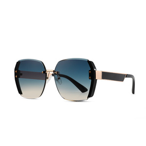 Wanda Women's Sunglasses TB3103 UV400 PC Lens Black Frame Fashion Outdoor Driving Sun Protection - Product Image 5