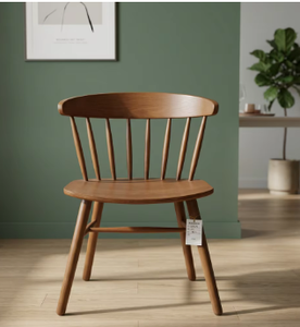 Silla de Comedor Moderna de Madera de Roble Macizo, Diseño sin Brazos, Patas Cónicas |   Asientos para Restaurantes Comerciales, Hoteles y Cafeterías - Product Image 5