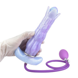 Consolador ovipositor de silicona único YOCY con huevos, bomba de aire de gallo monstruo de fantasía, consolador hueco de empuje, consolador ovipositor de huevos - Product Image 3