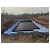 Système de récupération d'eau de pluie WANLIHE RM-017 au design urbain moderne, module en PP, réservoir d'eau en plastique, drainage extérieur, utilisation en jardin, école