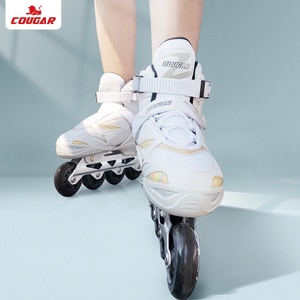 Patins à roulettes ajustables professionnels <span class=keywords><strong>COUGAR</strong></span>, respirants, en mesh, pour adultes débutants, slalom. - Product Image 6