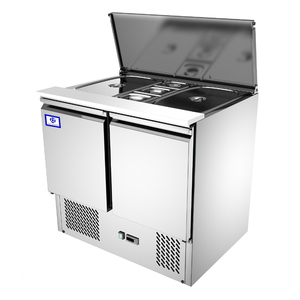 TT-BC280A 2 Door Commercial Sandwich Salad Pizza Prep <strong>Cooler</strong> <strong>Table</strong> - Product Image 1