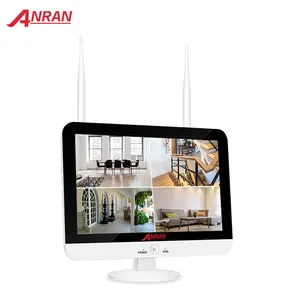 ANRAN 8 kanal 3MP 5MP 12.5 inç ekran kablosuz NVR kablosuz IP kamera nvr kiti desteği 6TB ses bağlantı noktası monitör NVR