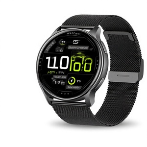 HT43 Sport <b>Smartwatch</b> GPS Built-in 1.3 inch AMOLED Display Calling 100+ Sports Modes LED Flashlight Compass Heart Rate - Product Image 1