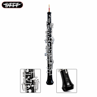 High Quality C Ebony Oboe OEM C Tone Ebony Wood Oboe With Silver Plated Keys Wood Wind Instruments Professional Performance