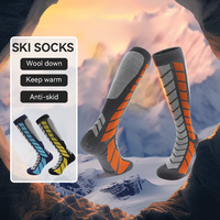 LINGTU Vente en gros de chaussettes de ski en laine éponge rembourrées pour l'extérieur Chaussettes de sport chaudes Chaussettes de ski douces pour l'hiver pour unisexe
