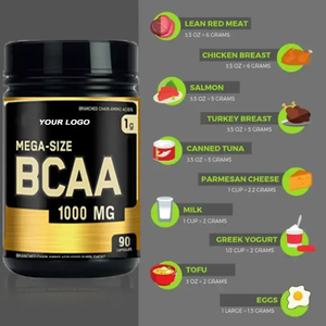 Ausreson OEM BCAA 1200mg Suplemento <span class=keywords><strong>Pre</strong></span> entrenamiento <span class=keywords><strong>Amino</strong></span>ácidos de cadena ramificada 2:1:1 BCAA Cápsulas para Fitness - Product Image 2