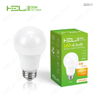 Ampoule LED E26 5W 500lm 3000K-6500K 120V avec variateur rotatif 210 °   Angle de faisceau 10000H pour l'éclairage de la maison et du bureau